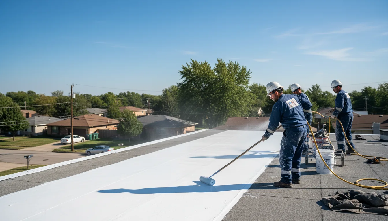 Commercial roof coating in Round Mountain, TX near me